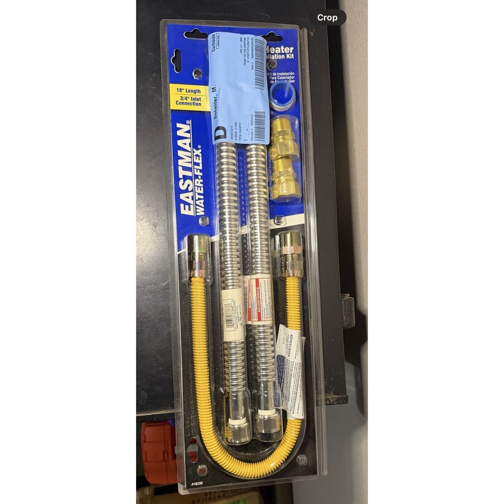 Eastman Water-Flex Water Heater Kit 18" Length 3/4"‎ Inlet | Stainless Steel NEW